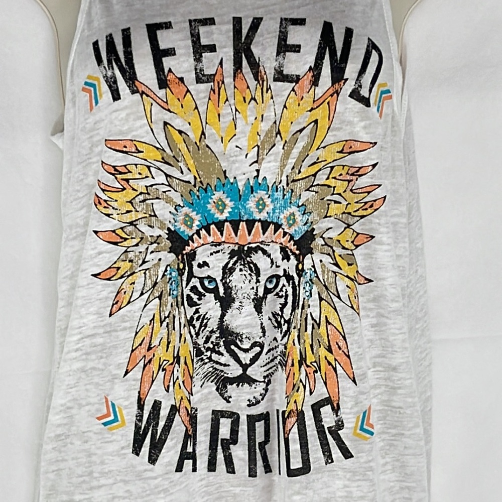 Wild Cat With Indian Headdress Tank Top